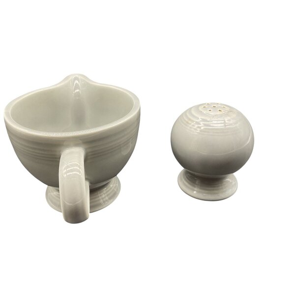 Vintage Fiesta Gray Creamer & Salt Shaker Replacements 3"H - Picture 4 of 6